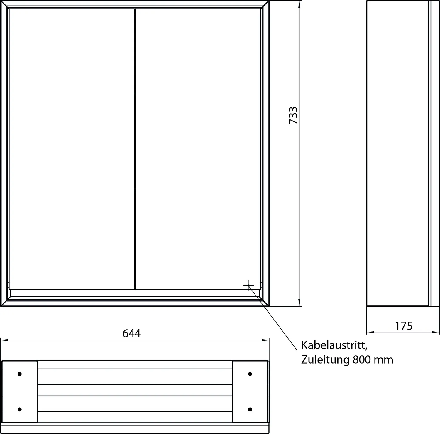 emco Spiegelschrank „loft“ 64,4 × 73,3 × 17,5 cm