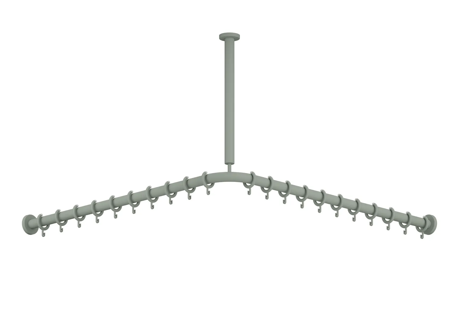 HEWI Duschvorhangstange „Serie 801“ 91,8 × 91,8 cm HEWI Duschvorhangstange „Serie 801“ 91,8 × 91,8 cm