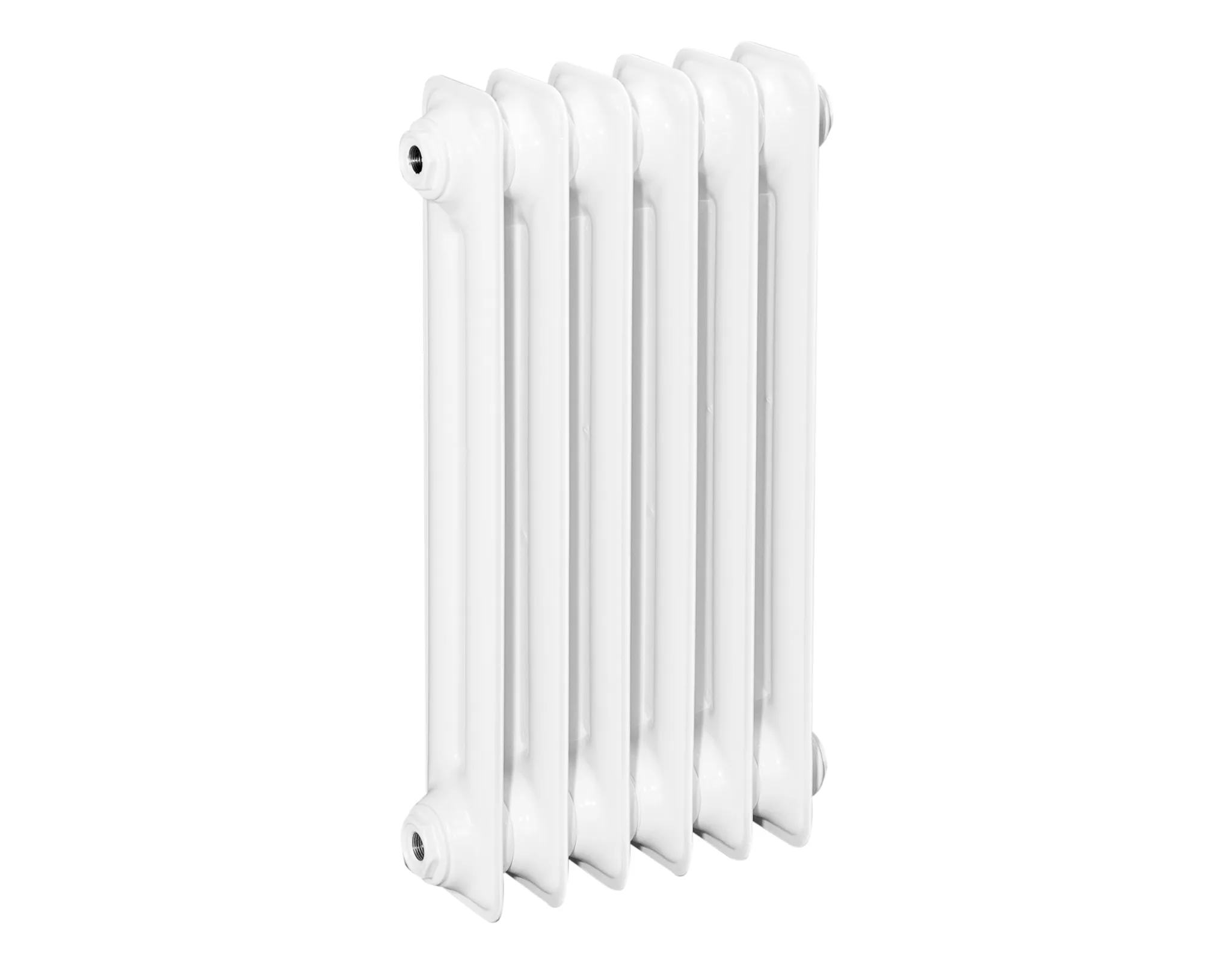 Beispielbild eines Heizkörpers mit 6 Gliedern ASW DIN-Stahlradiator HG-TEC, 14 Glieder, Nabenabstand 500 mm, 700 x 600 x 110 mm in RAL 9010