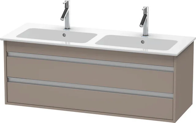 Duravit Waschtischunterschrank wandhängend „Ketho“ 127 × 48 × 47,5 cm in Basalt Matt