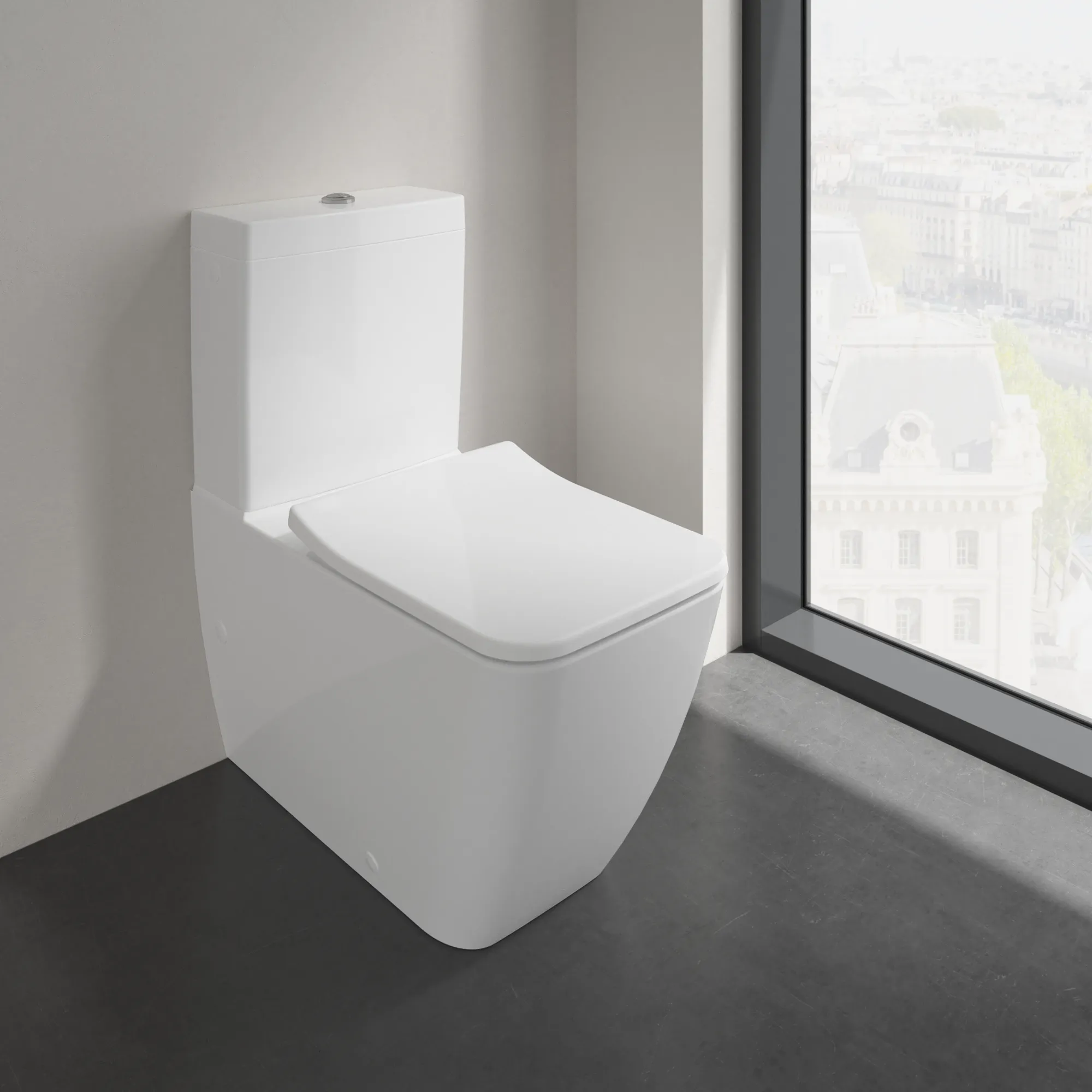 Stand-Tiefspül-WC für Kombination mit Spülkasten DirectFlush „Venticello“ bodenstehend, mit DirectFlush, spülrandlos, für Kombination mit Spülkasten 37 × 40 × 70 cm ohne Spülrand