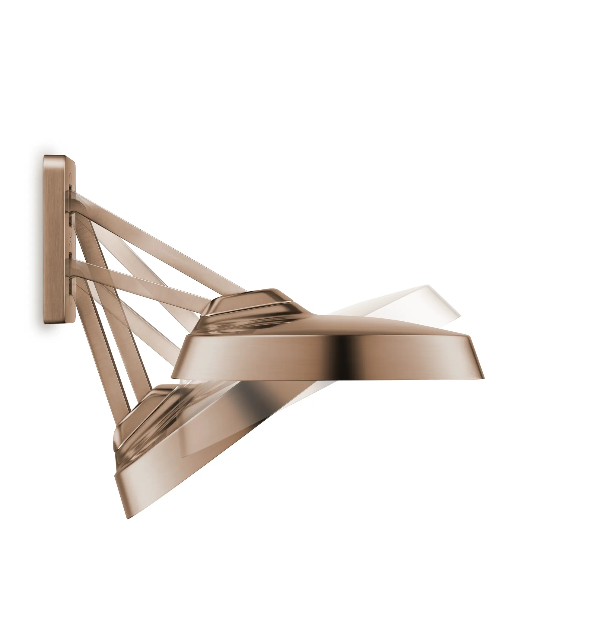 Hansgrohe AXOR ShowerSphere Kopfbrause 370/220 mm, 2-Jet mit beweglichem Brausearm, Brushed Bronze