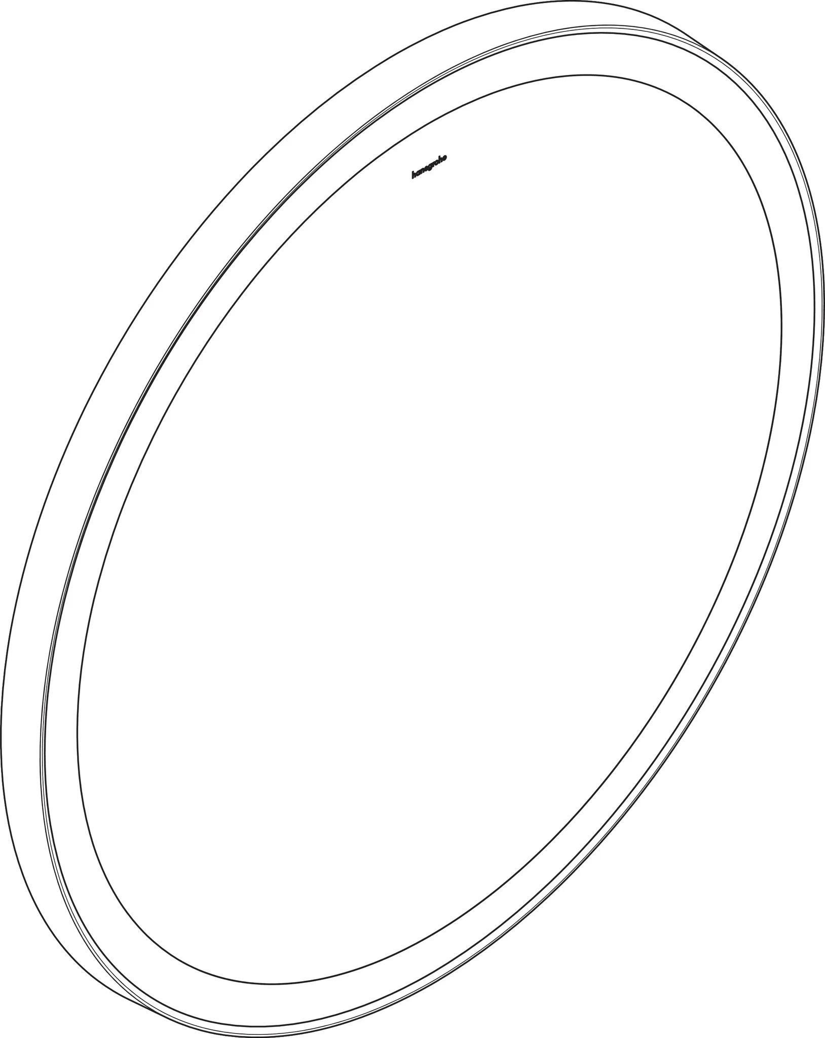 Hansgrohe Xarita Lite S Spiegel mit runder LED-Beleuchtung, 700x700x30 mm, Mattschwarz