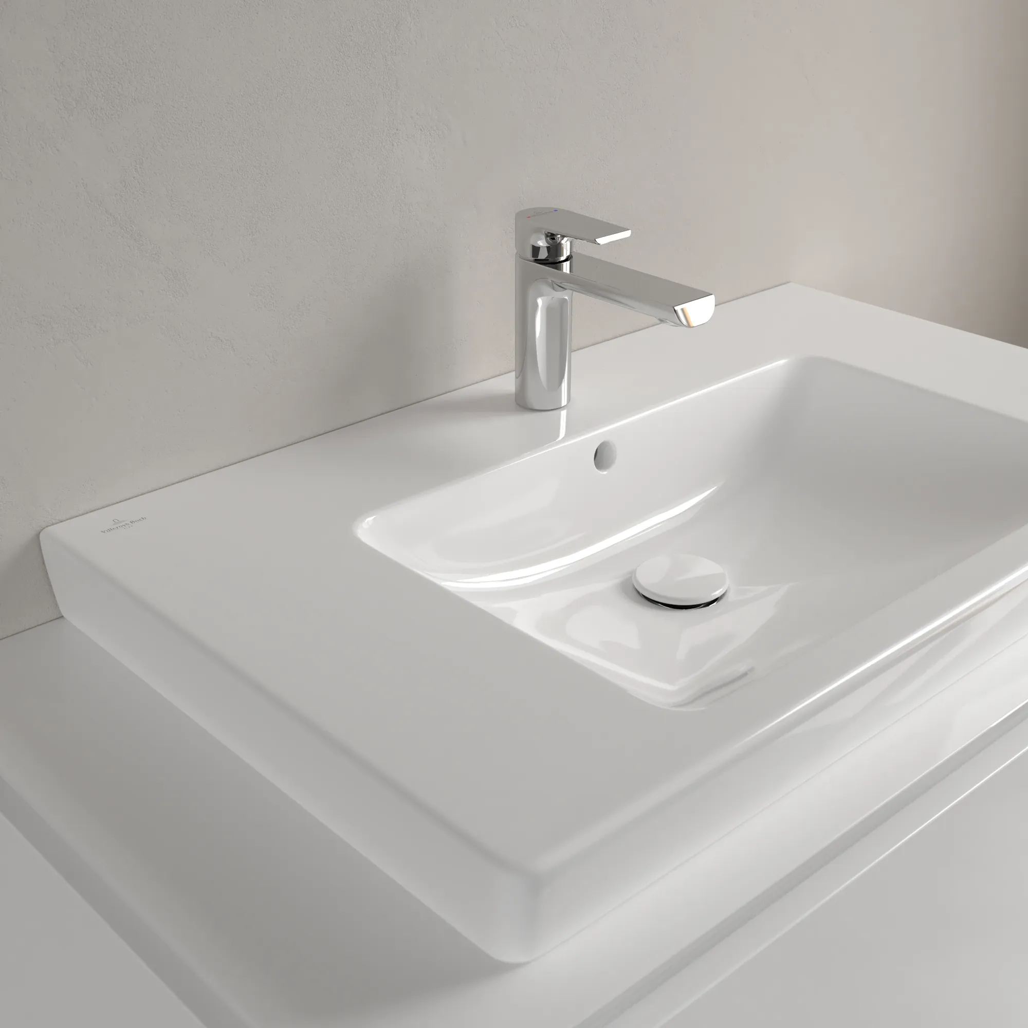 Villeroy & Boch Wandwaschtisch geschliffen „Subway 2.0“ 800 × 475 × 175 mm, mit Hahnlochbohrung, Hahnlochposition mittig, mit Hahnlochbank in Weiß Alpin Villeroy & Boch Wandwaschtisch geschliffen „Subway 2.0“ 800 × 475 × 175 mm, mit Hahnlochbohrung, Hahnlochposition mittig, mit Hahnlochbank in Weiß Alpin