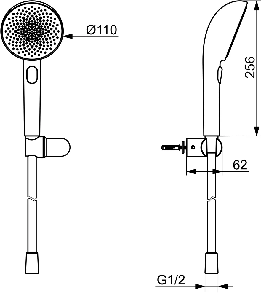 HansaAURELIA Handbrausegarnitur HansaAURELIA 4717 3-strahlig Chrom HansaAURELIA Handbrausegarnitur HansaAURELIA 4717 3-strahlig Chrom