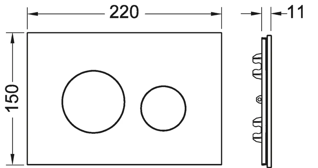 loop Blende für WC-Betätigungsplatte Holz Eiche loop Blende für WC-Betätigungsplatte Holz Eiche