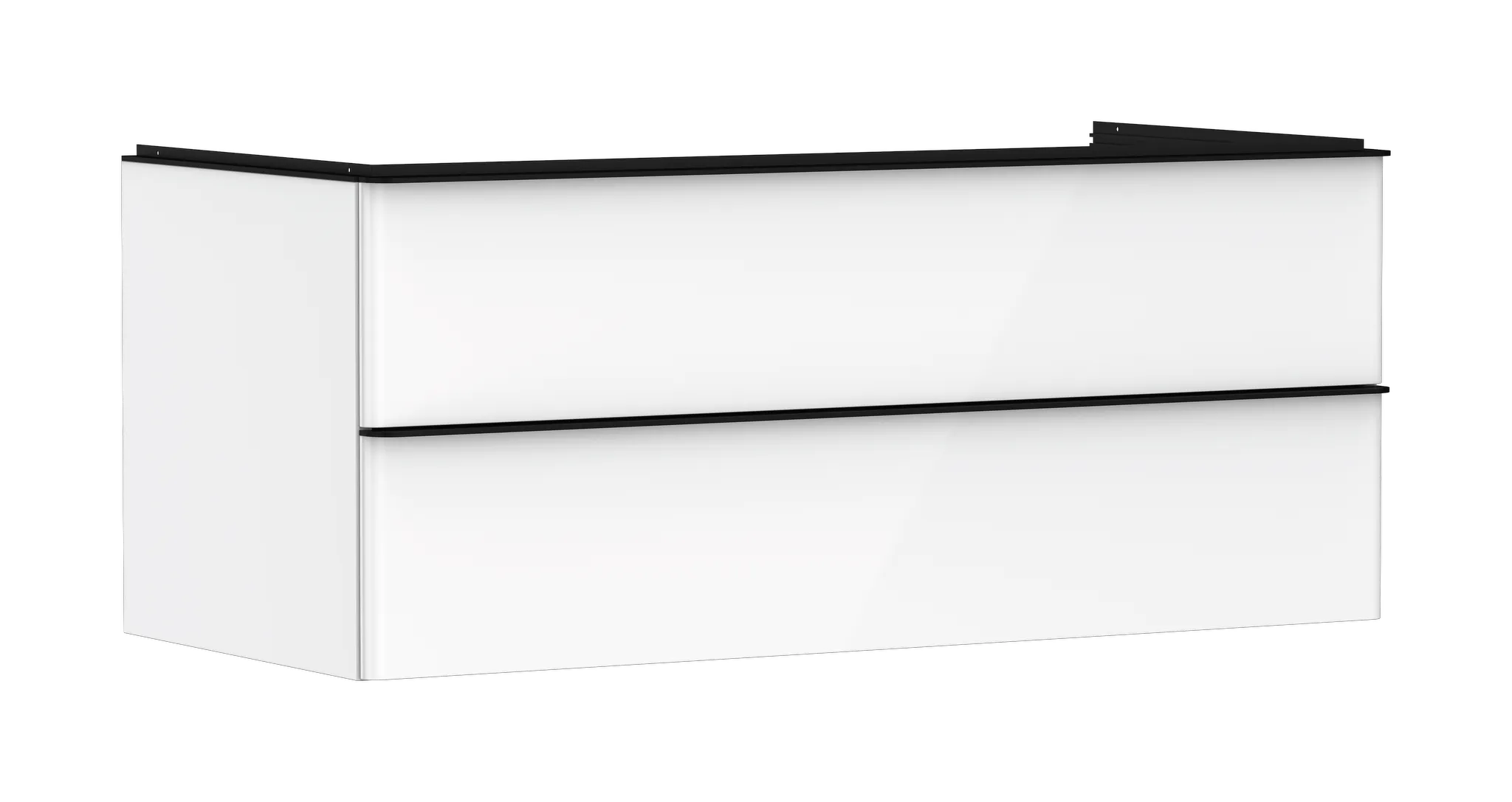 Hansgrohe Xelu Q Waschtischunterschrank Weiß Hochglanz 1180x550 mit 2 Schubkästen