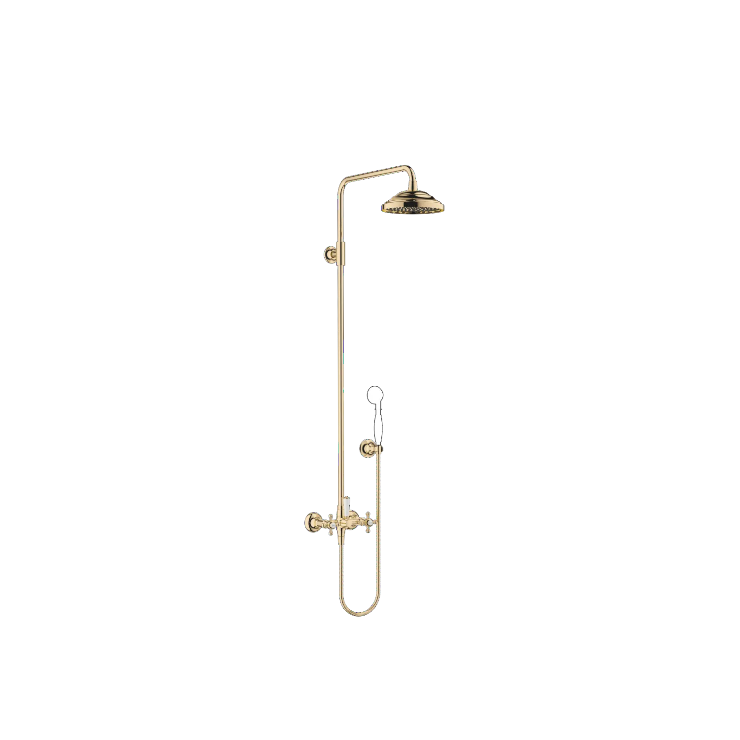Dornbracht Madison Shower Pipe mit Brausebatterie ohne Handbrause Messing (23kt Gold)