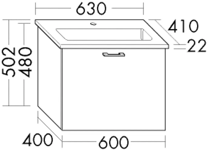 burgbad Badmöbelset „Sys30“ Stangengriff, Chrom (219 mm), in Eiche Natur burgbad Badmöbelset „Sys30“ Stangengriff, Chrom (219 mm), in Eiche Natur