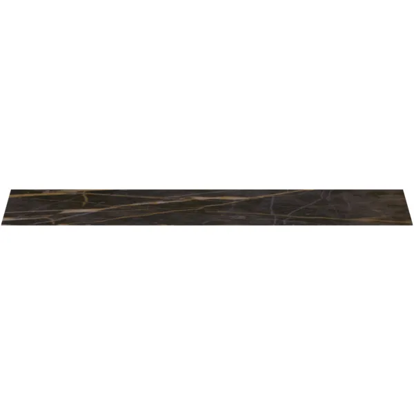 Waschtischplatte Conca, aus Keramik, 1987x505x6mm, Marmor Noir Desir