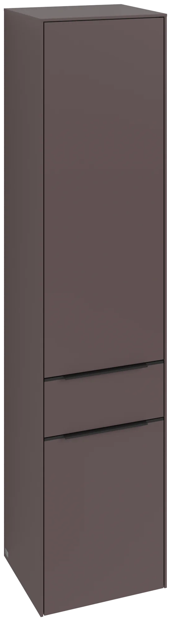 Villeroy & Boch Hochschrank Subway 3.0, Eckig Dark Berry, 400x1710x346mm, 2 Türen, 1 Auszug, SoftClosing, Wandmontage