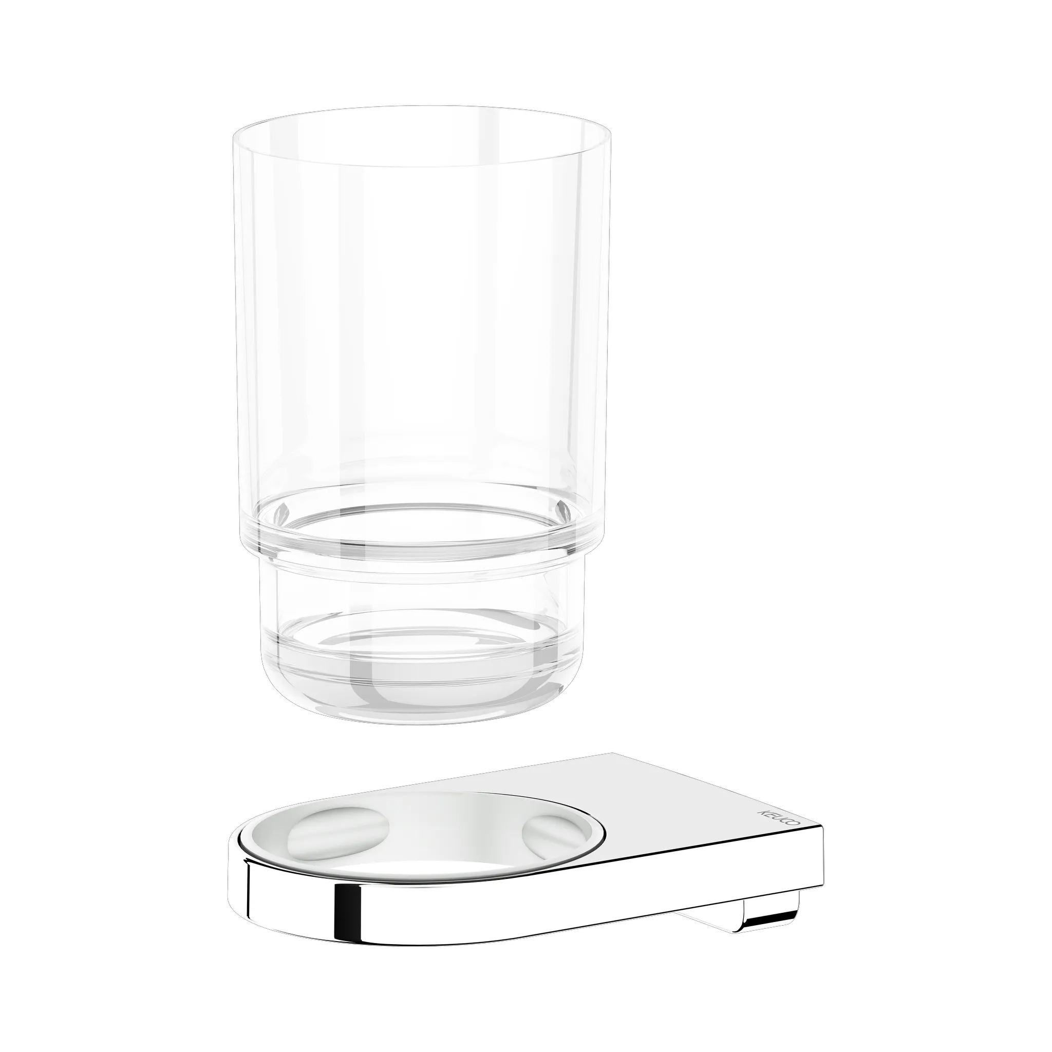 Collection Moll Glashalter mit Echtkristall-Glas verchromt