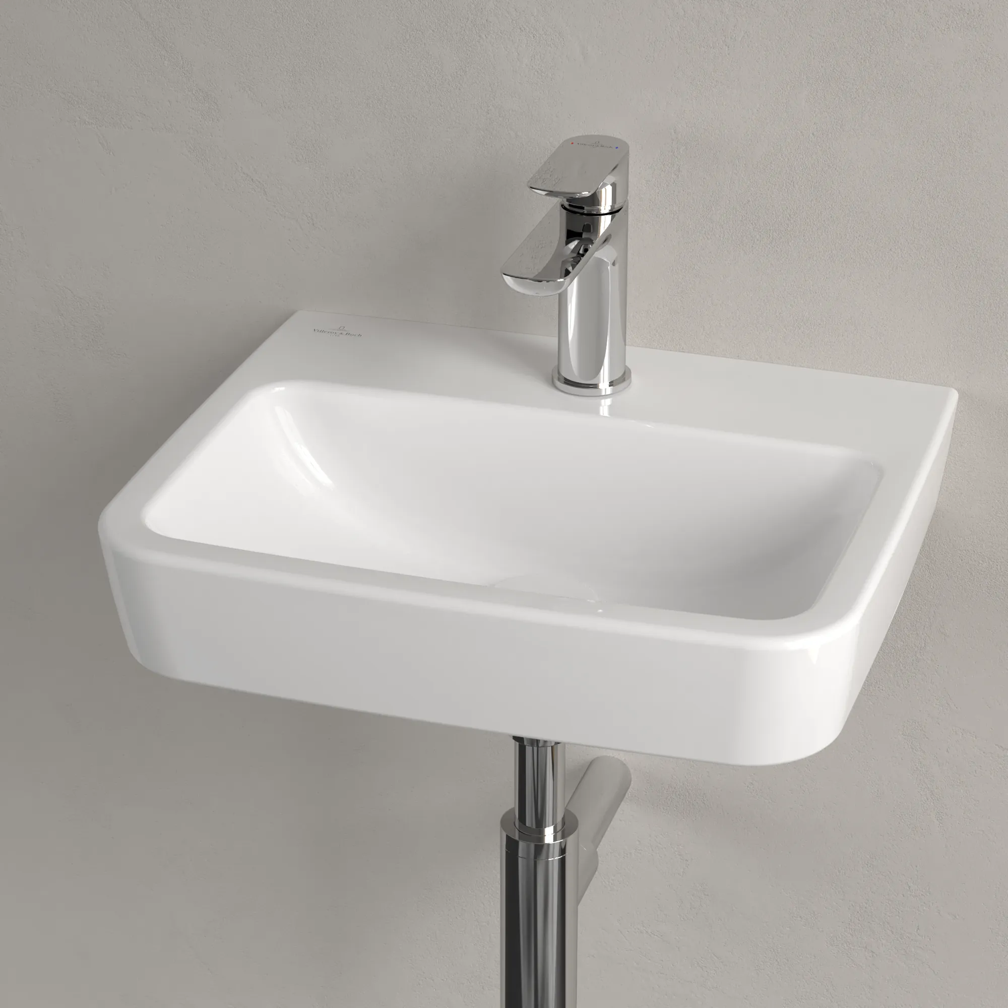 Villeroy & Boch Einbau-/Aufsatz Handwaschbecken geschliffen „O.novo“ 450 × 370 × 160 mm, für Becken mittig, mit Hahnlochbohrung, Hahnlochposition mittig in Weiß Alpin Villeroy & Boch Einbau-/Aufsatz Handwaschbecken geschliffen „O.novo“ 450 × 370 × 160 mm, für Becken mittig, mit Hahnlochbohrung, Hahnlochposition mittig in Weiß Alpin