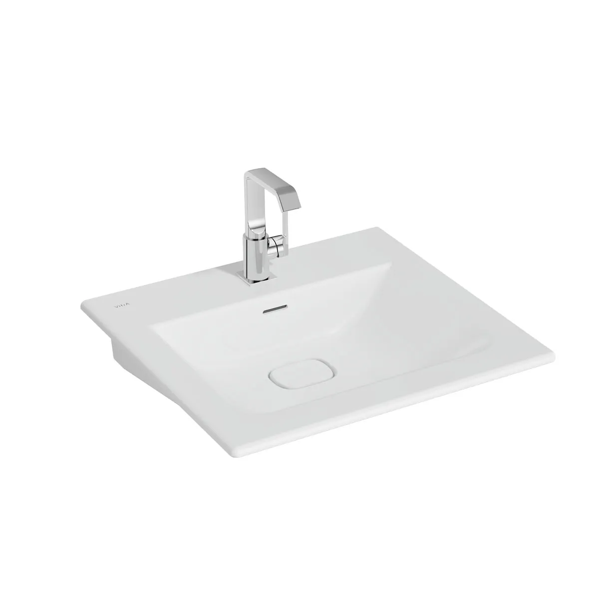 VitrA New Metropole Möbelwaschtisch wandgebunden rechteckig 60 x 53 cm Edelweiß