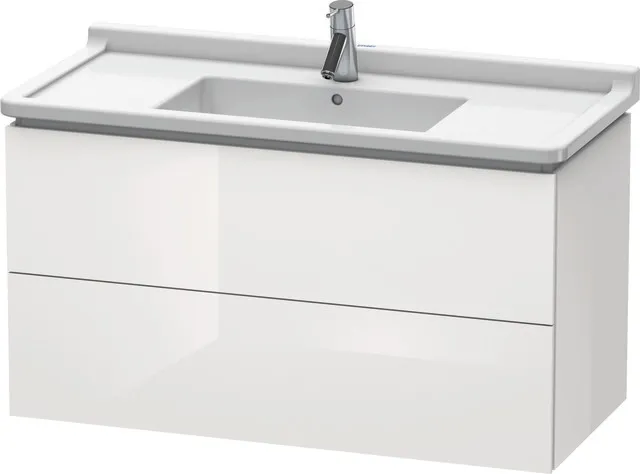 Duravit Waschtischunterschrank wandhängend „L-Cube“ 102 × 55,8 × 46,9 cm Weiß Hochglanz Duravit Waschtischunterschrank wandhängend „L-Cube“ 102 × 55,8 × 46,9 cm Weiß Hochglanz