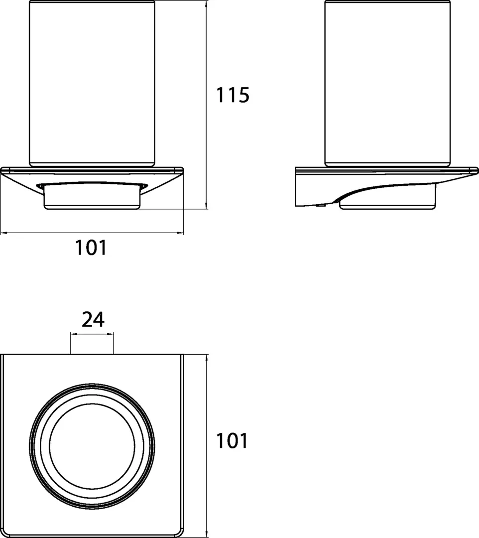 art Glashalter Glasteil klar, chrom art Glashalter Glasteil klar, chrom