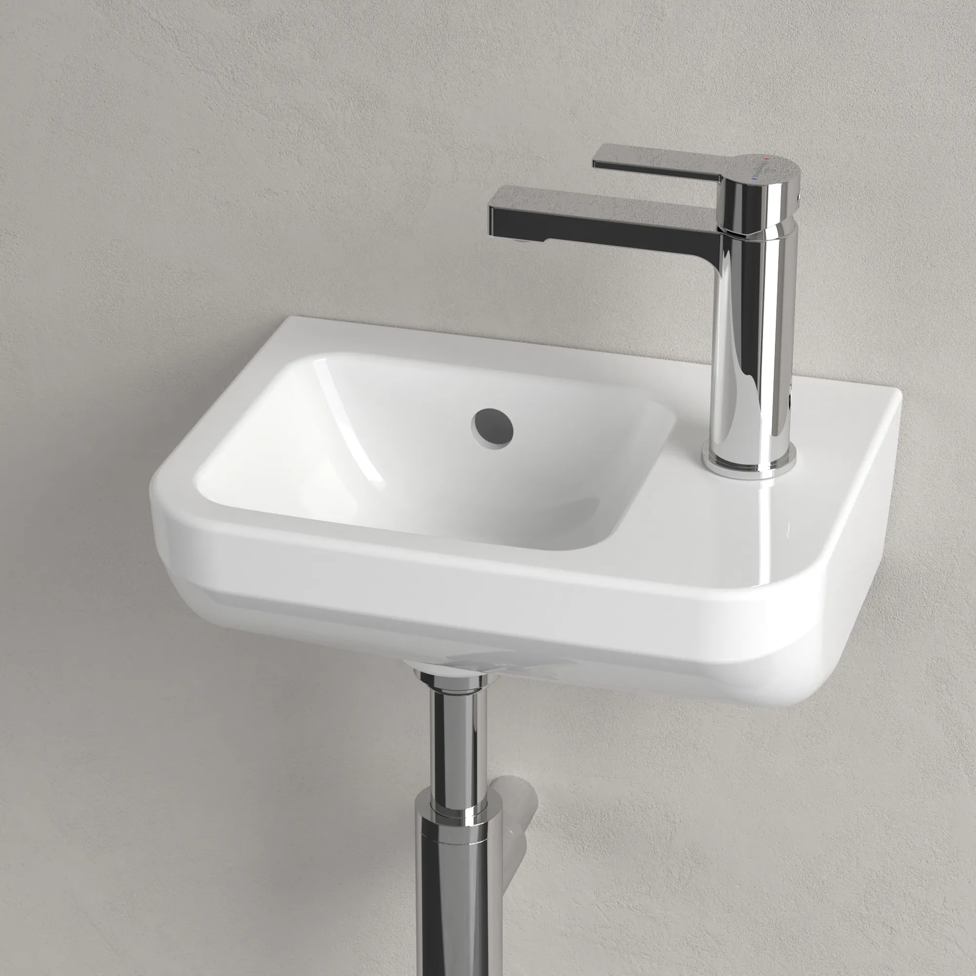 Villeroy & Boch Handwaschbecken „Architectura“ 360 × 260 × 140 mm, für Becken mittig, ohne Hahnlochbohrung in Weiß Alpin Villeroy & Boch Handwaschbecken „Architectura“ 360 × 260 × 140 mm, für Becken mittig, ohne Hahnlochbohrung in Weiß Alpin