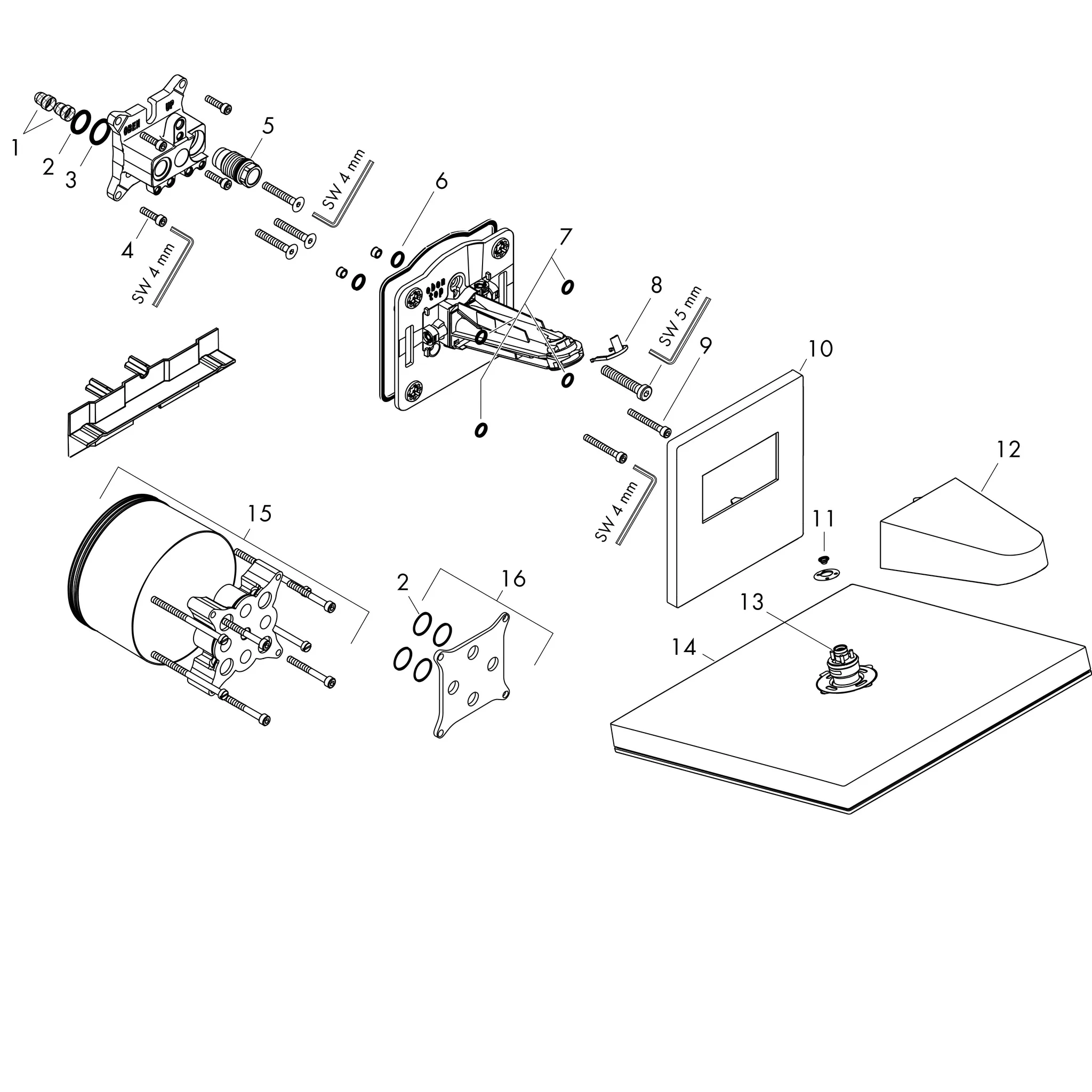 Hansgrohe Pulsify E Kopfbrause 260 2jet mit Wandanschluss, Chrom Hansgrohe Pulsify E Kopfbrause 260 2jet mit Wandanschluss, Chrom