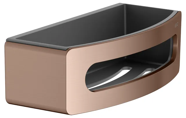 KEUCO ELEGANCE Duschablage Kunststoff-Einsatz anthrazit Rotgold gebürstet KEUCO ELEGANCE Duschablage Kunststoff-Einsatz anthrazit Rotgold gebürstet