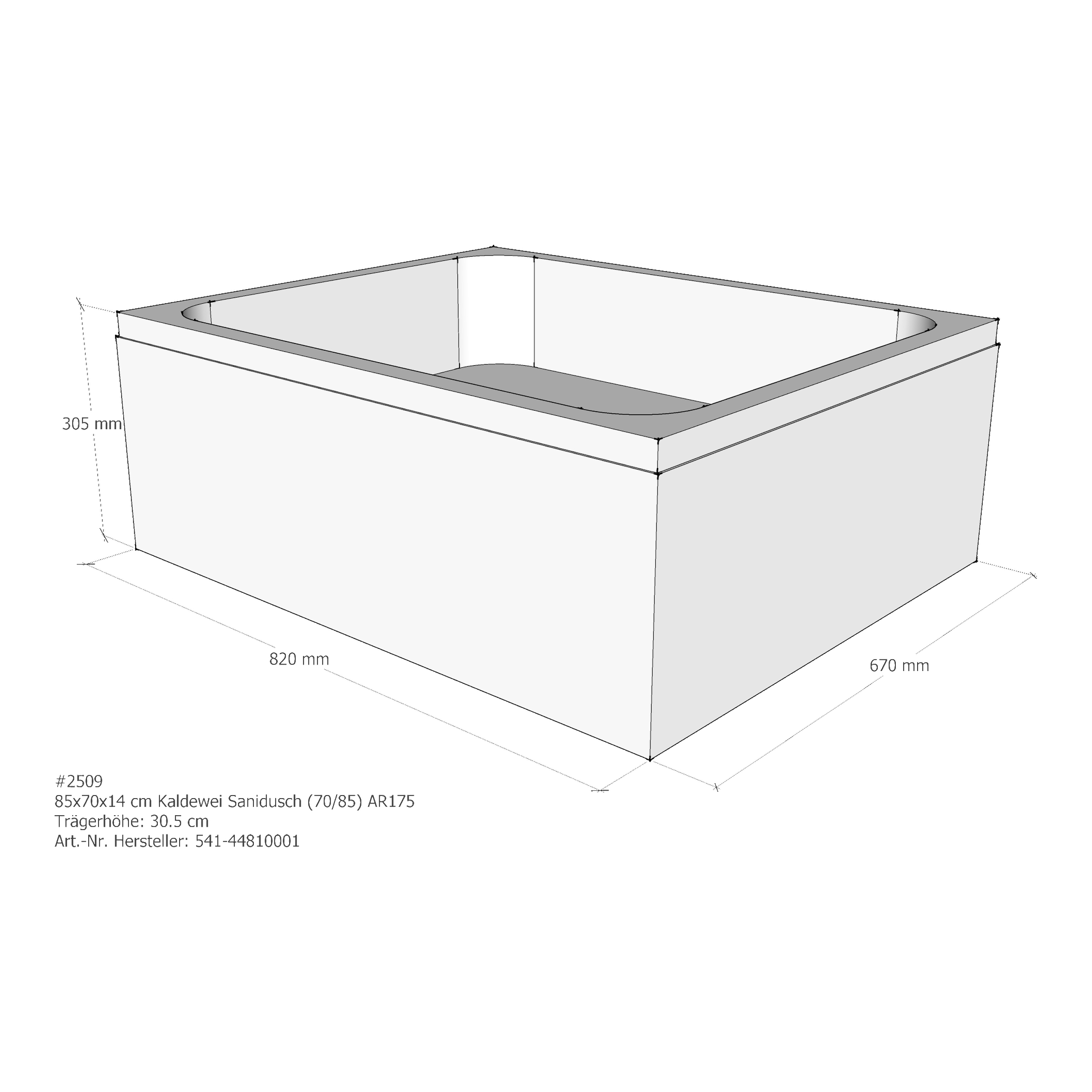 Duschwannenträger für Kaldewei Sanidusch 70 × 85 × 14 cm Duschwannenträger für Kaldewei Sanidusch 70 × 85 × 14 cm