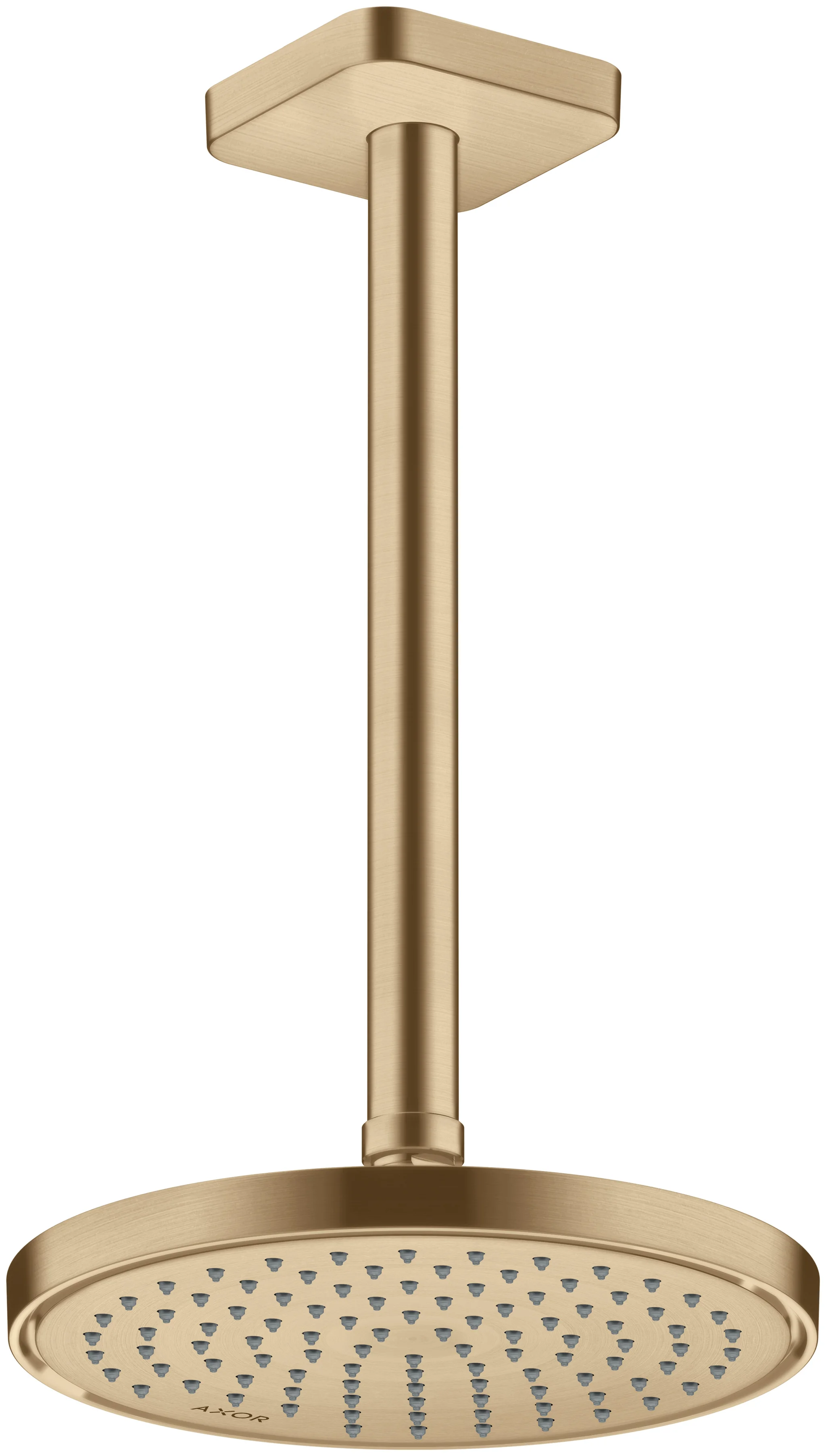 Hansgrohe AXOR ShowerSolutions Kopfbrause 220 1jet EcoSmart Brushed Bronze, 220 mm, verstellbarer Winkel, abnehmbar zur Reinigung, G 1/2 Anschluss