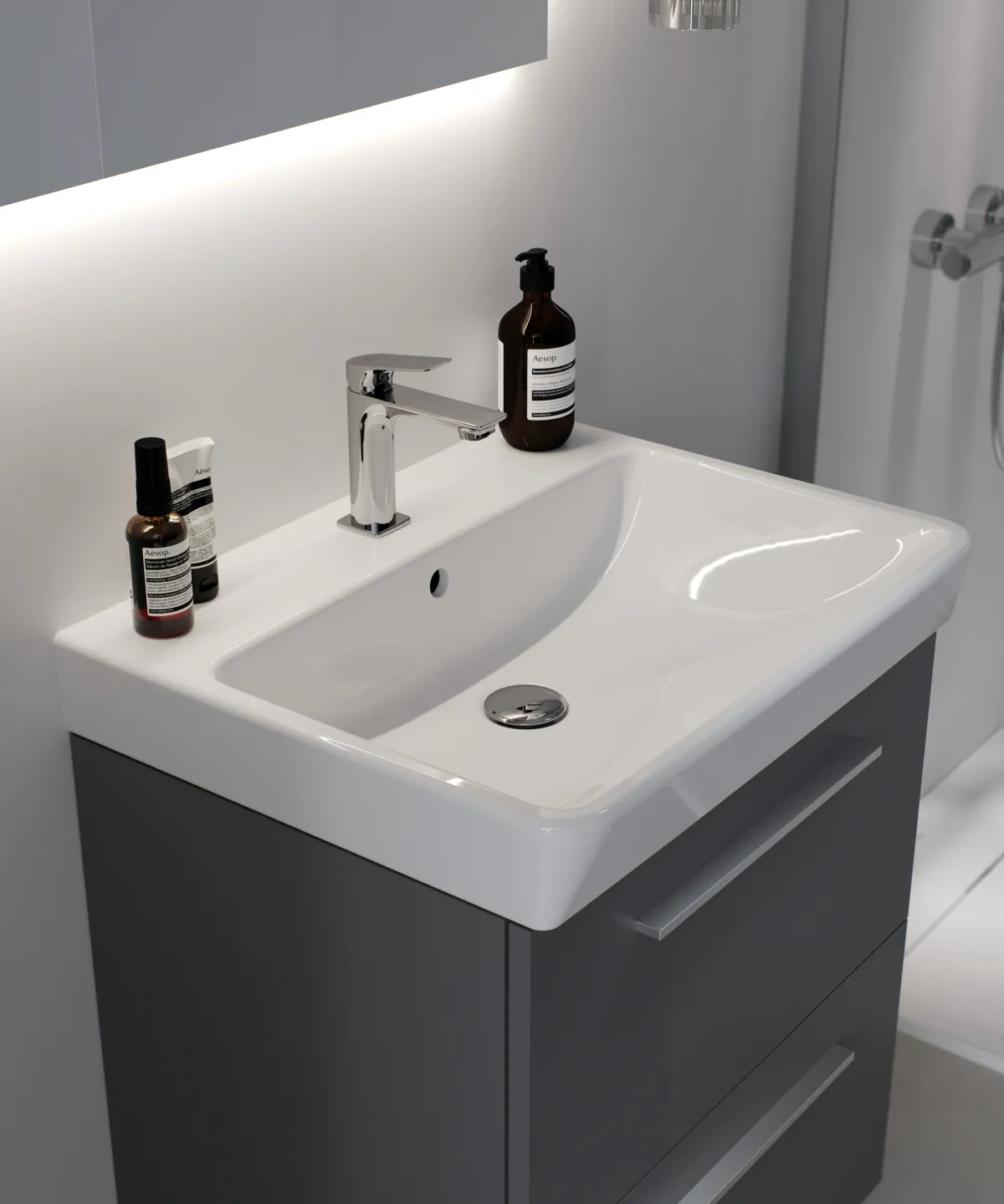 Ideal Standard Ceralife C Waschtischarmatur H100 Chrom Ausladung 110 mm mit Push-Open Ventil BlueStart