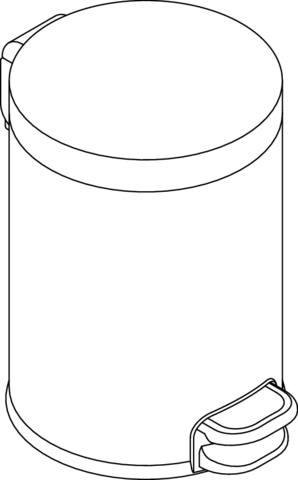 HEWI Abfallbehälter PG87, Edelstahl, 5 Liter HEWI Abfallbehälter PG87, Edelstahl, 5 Liter