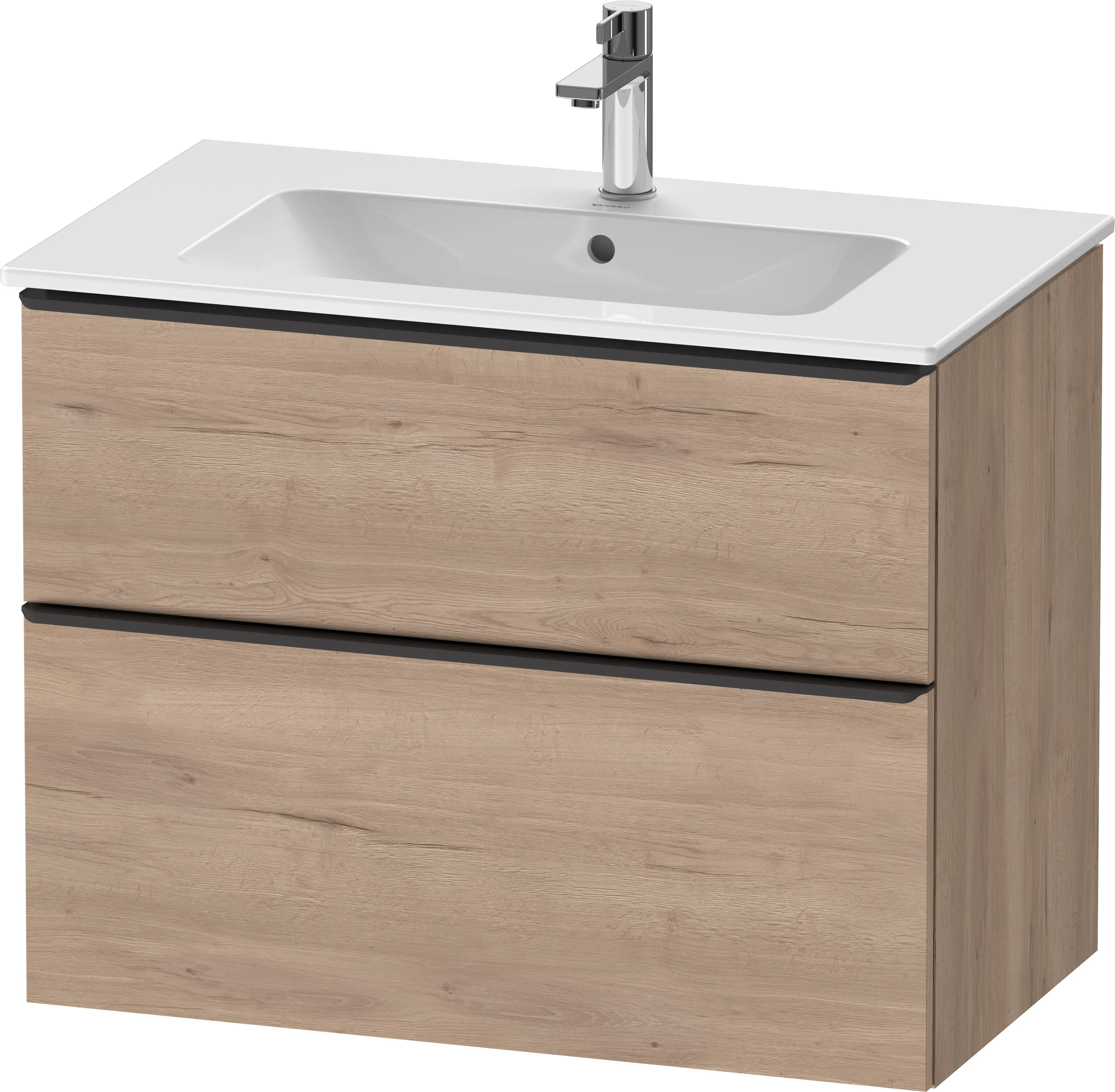 Duravit Waschtischunterschrank wandhängend „D-Neo“ 81 × 62,5 × 46,2 cm Eiche Marmoriert