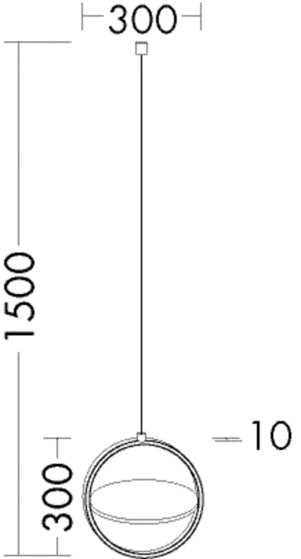 Pendelablage ACFN030 von burgbad - Zubehör in Goldfarbe und Nussbaumdekor, einstellbar bis 2.000 mm Länge, Maße: 1.500 x 300 x 290 mm