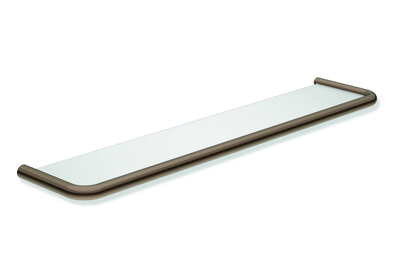 HEWI Ablage Serie 480, PVD-beschichtet, Glasplatte bronze gebürstet, 618 mm x 134 mm, Achsmaß 600 mm HEWI Ablage Serie 480, PVD-beschichtet, Glasplatte bronze gebürstet, 618 mm x 134 mm, Achsmaß 600 mm