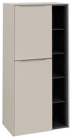 Villeroy & Boch Mittelschrank „Subway 3.0“ 57,4 × 120 × 36,2 × 36,2 cm 2 Türen, Anschlag (Scharnier) links, 2 Türen, Anschlag links