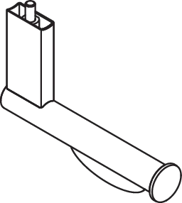 Aufrüstsatz Papierrollenhalter, d:30mm, Sys 900 weiß tiefmatt