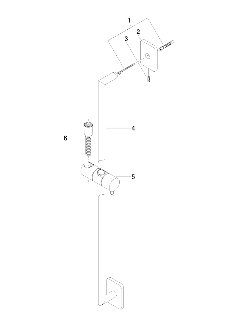 Duschgarnitur ohne Handbrause LULU Chrom 26413710 Duschgarnitur ohne Handbrause LULU Chrom 26413710