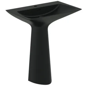 Ideal Standard Säulenwaschtisch Tipo-Z, 1 Hahnloch, 740x470x900 mm, Schwarz matt Ideal Standard Säulenwaschtisch Tipo-Z, 1 Hahnloch, 740x470x900 mm, Schwarz matt
