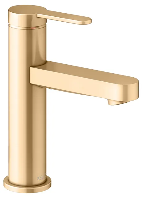 IXMO Einhebel-Waschtischmischer 100 IXMO Flat, Rosette rund Messing geb.