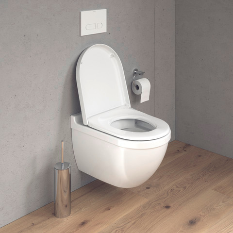 WC-Sitz Starck 3 mit SoftClose Scharniere edelstahl, weiß