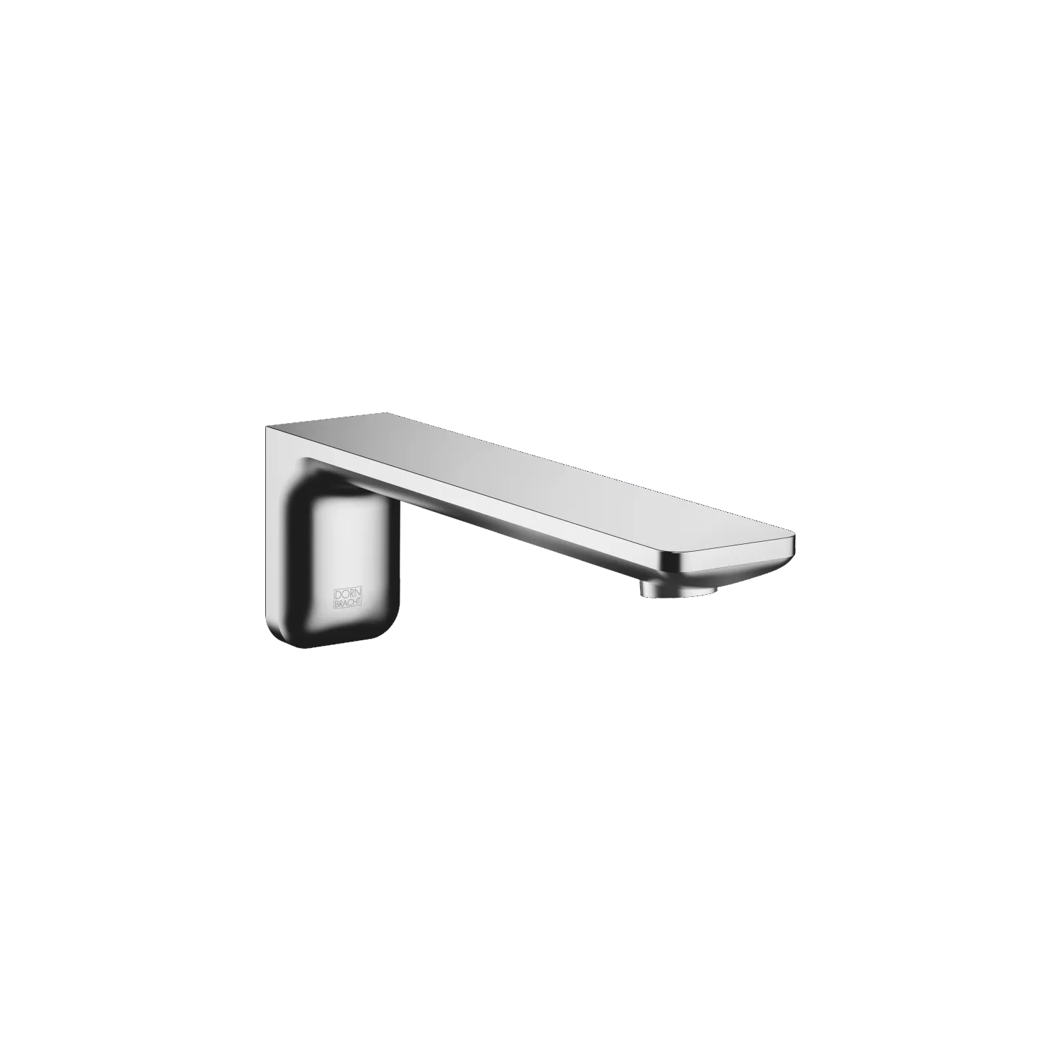 Dornbracht LISSE Wannenauslauf für Wandmontage, Chrom gebürstet, Ausladung 210 mm, Bohrungsdurchmesser 37 mm, Anschluss 1/2", Steckanschluss-Montage