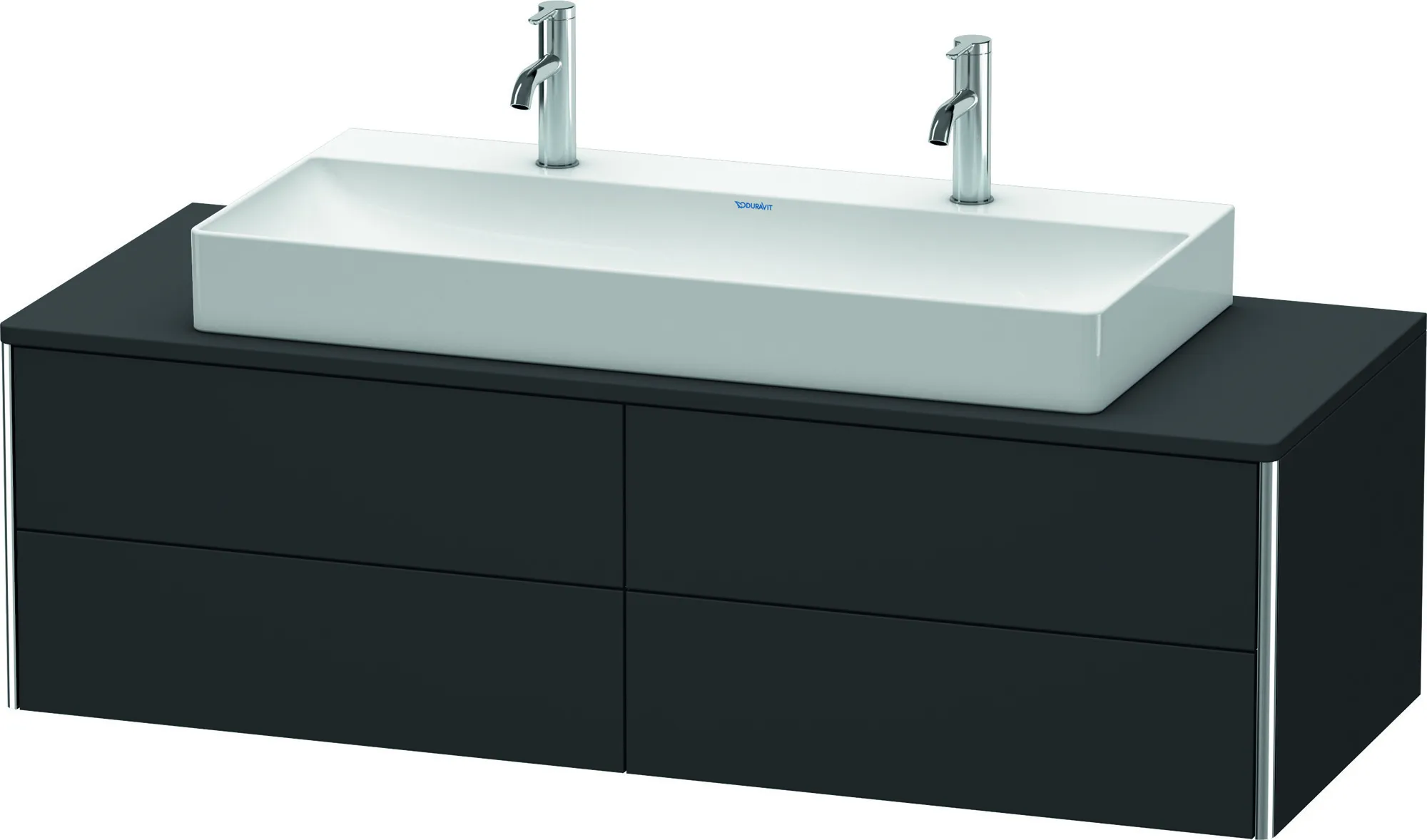 Duravit Waschtischunterschrank wandhängend „XSquare“ 140 × 40 × 54,8 cm Graphit Supermatt Duravit Waschtischunterschrank wandhängend „XSquare“ 140 × 40 × 54,8 cm Graphit Supermatt