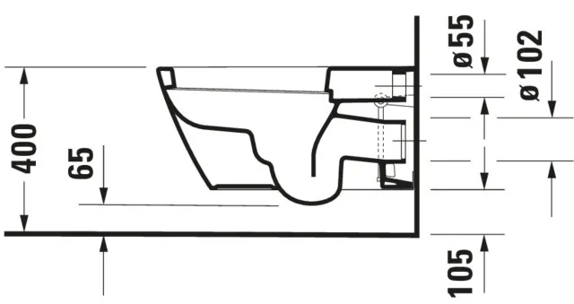 Wand-Tiefspül-WC „Starck 2“ 37,5 × 33,5 × 62 cm