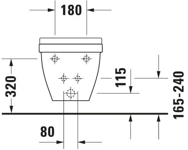Duravit Wand-Bidet „Starck 3“, Befestigung verdeckt 36,5 × 54 × 33,5 cm Duravit Wand-Bidet „Starck 3“, Befestigung verdeckt 36,5 × 54 × 33,5 cm