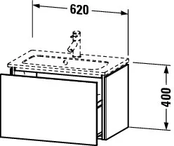 Duravit Waschtischunterschrank wandhängend „L-Cube“ 62 × 40 × 39,1 cm Eiche Dunkel gebürstet Duravit Waschtischunterschrank wandhängend „L-Cube“ 62 × 40 × 39,1 cm Eiche Dunkel gebürstet
