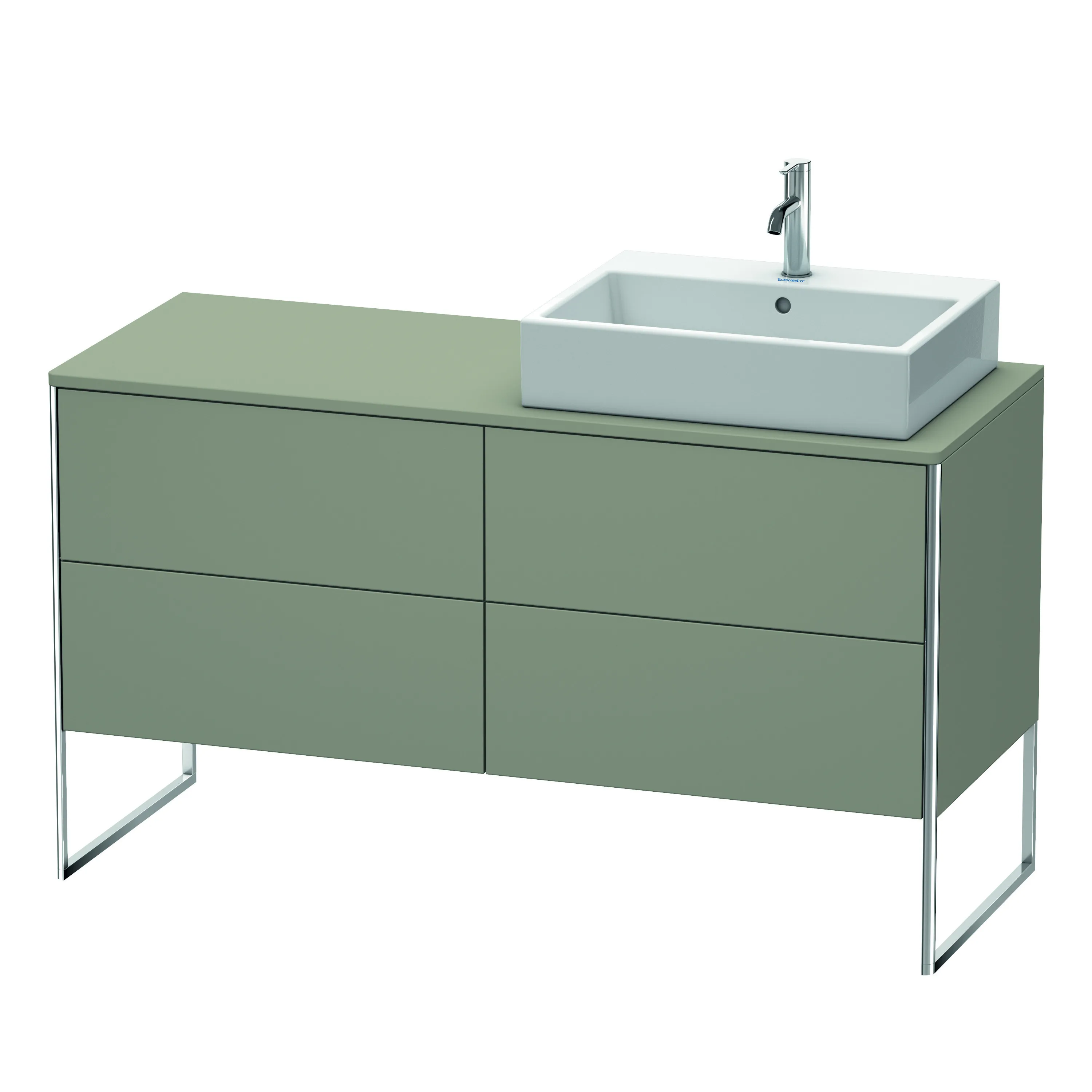 Duravit Waschtischunterschrank bodenstehend „XSquare“ 140 × 77,8 × 54,8 cm Steingrau Seidenmatt Duravit Waschtischunterschrank bodenstehend „XSquare“ 140 × 77,8 × 54,8 cm Steingrau Seidenmatt