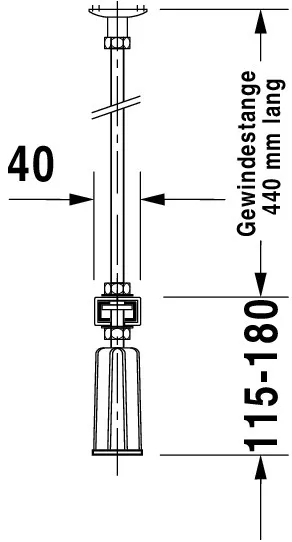 Duravit Fußgestell für Duschwannen „D-Code“ 4 × 58 cm