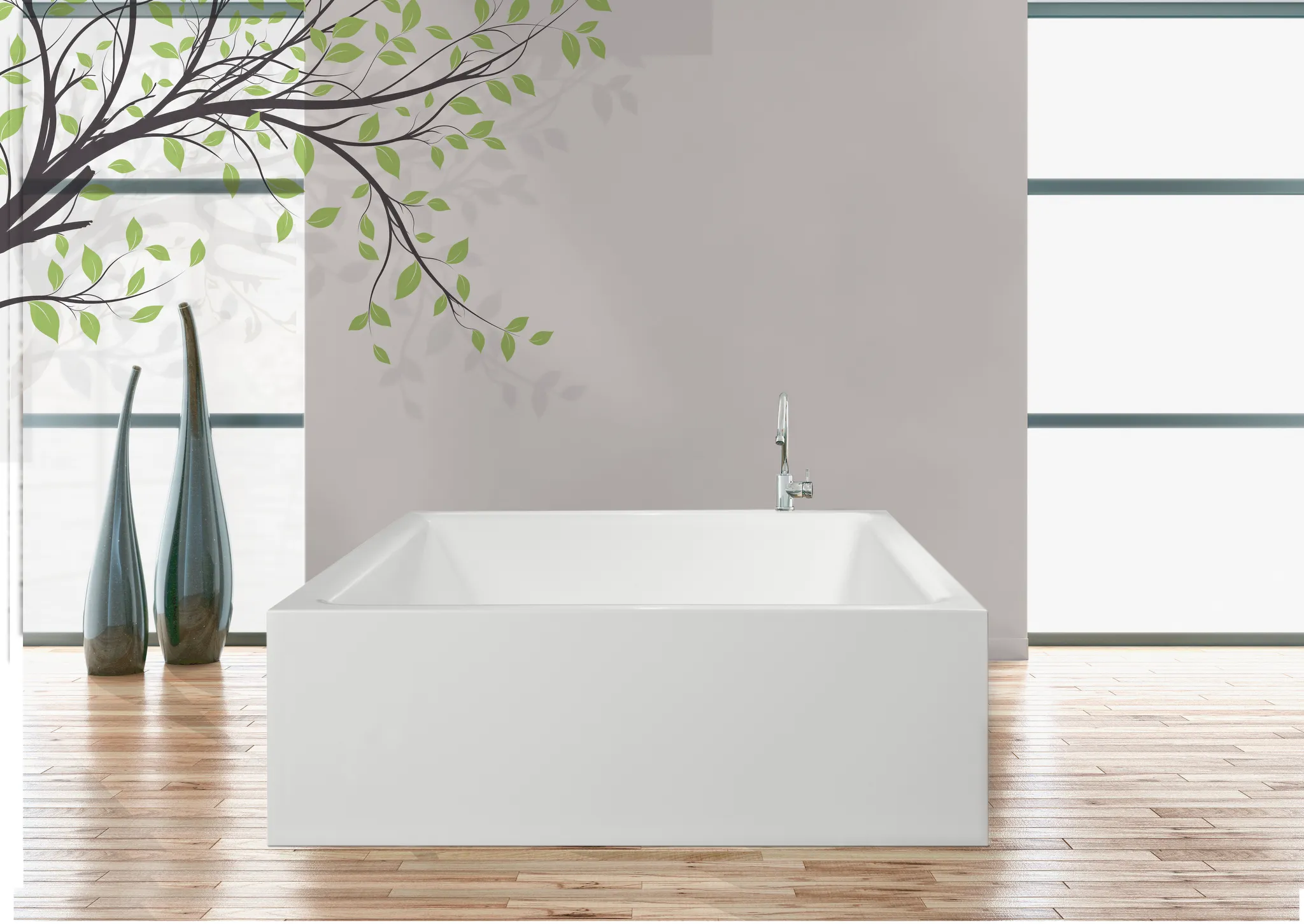 Mauersberger Mineral-Badewanne pexa 190⁄170, 1900x1700x600, Freistehend