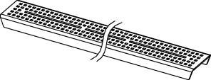 TECEdrainline Designrost "quadratum" 1500 mm Edelstahl gebürstet, gerade