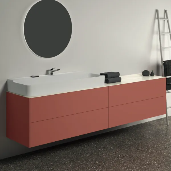 Ideal Standard Waschtischunterschrank Conca, 4 Auszüge, ohne Platte, 2385x505x540 mm, Sunset