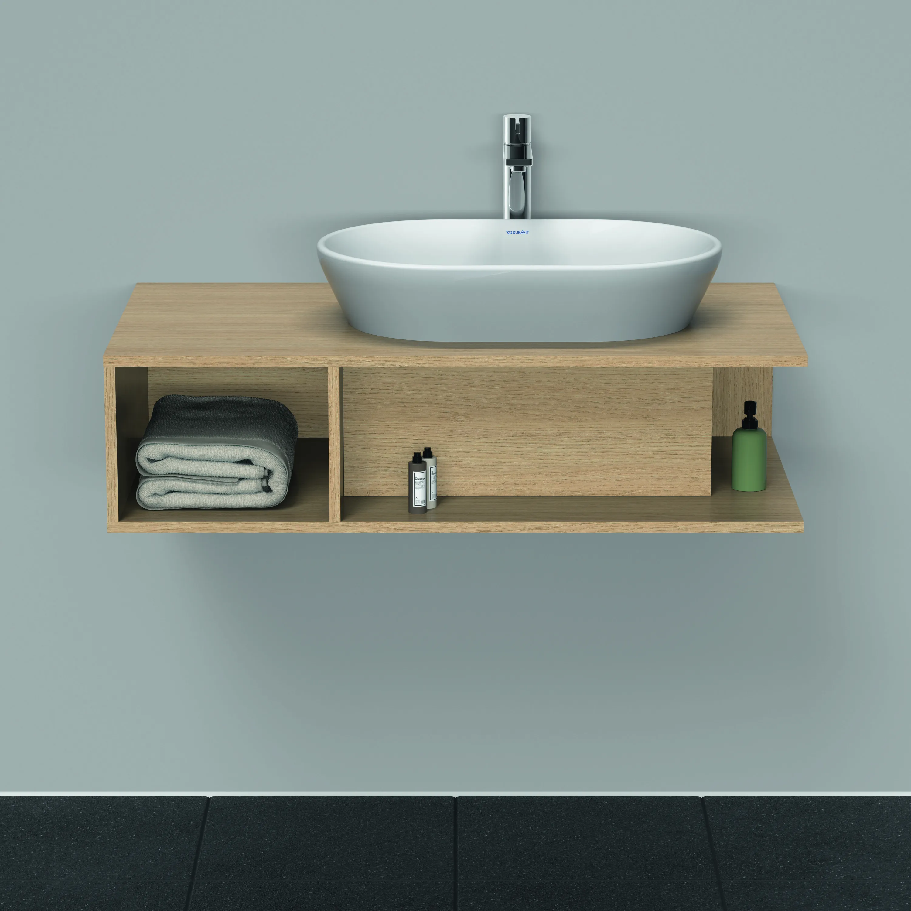 Duravit Waschtischunterschrank wandhängend „D-Neo“ 100 × 26 × 55 cm Eiche Natur