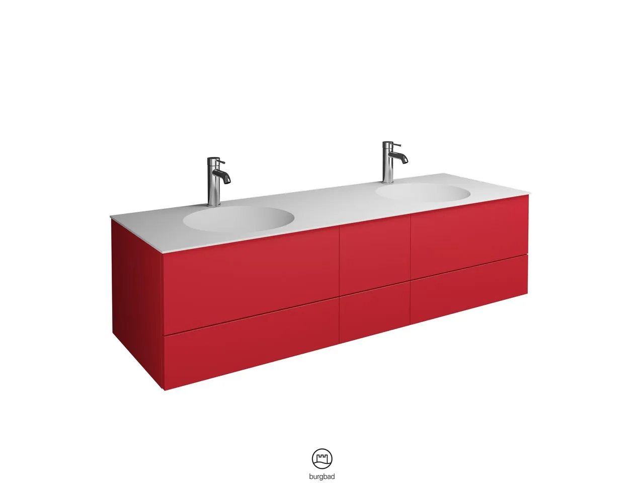Coco Mineralguss-Waschtisch inkl. Waschtischunterschrank, 1506 mm breit, 406 mm hoch, SFHR150