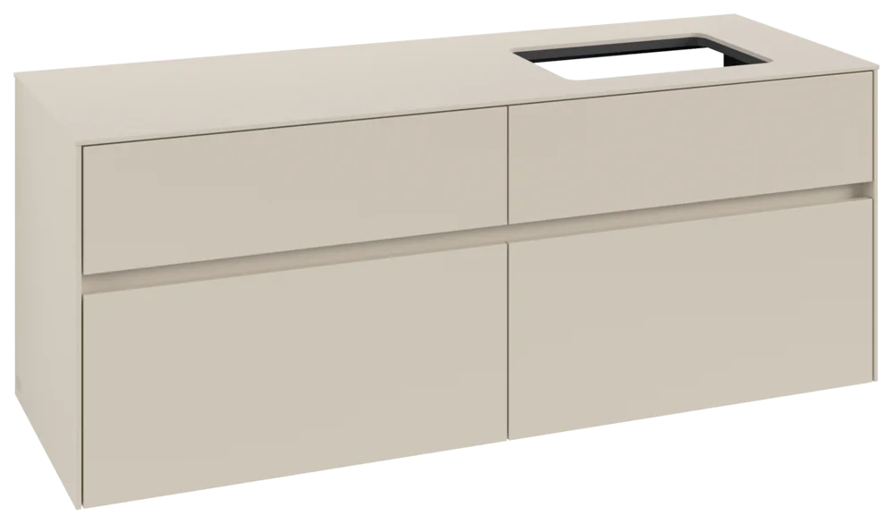 Villeroy & Boch Collaro Waschbeckenunterschrank C11800, 1400 x 548 x 500 mm, Cashmere Grey