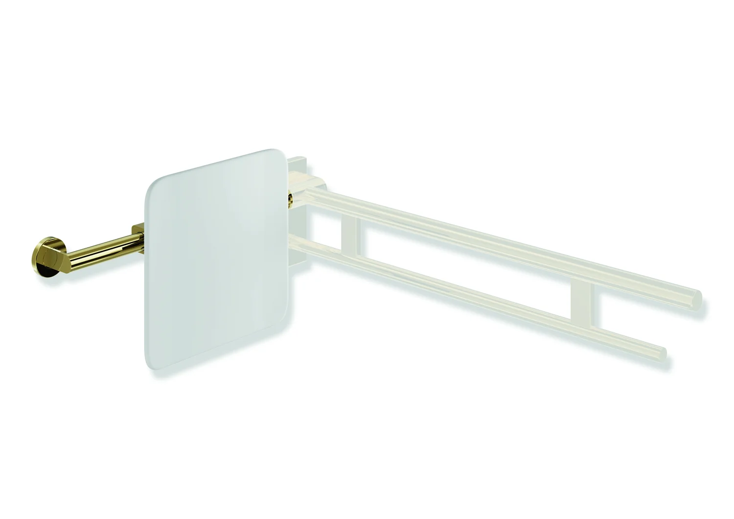 HEWI Rückensstütze System 900, PVD-beschichtet, weiß, Achsmaß verstellbar 564-664 mm, T: 150 mm, einseitig Wandmontage mit Rosetten (rechts), Design (A) (links) HEWI Rückensstütze System 900, PVD-beschichtet, weiß, Achsmaß verstellbar 564-664 mm, T: 150 mm, einseitig Wandmontage mit Rosetten (rechts), Design (A) (links)